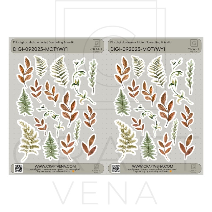 arkusz-do-druku-journaling-liscie-craftvena