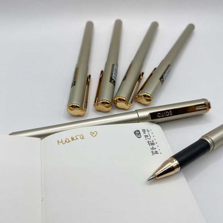 żelopis złoty 0.7 mm – metaliczny długopis żelowy do journalingu i kartek, Craftvena