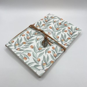 Notes z rzemykiem i zawieszką – papier o fakturze, styl vintage, Craftvena
