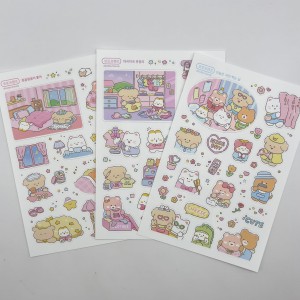 Zestaw naklejek kawaii idealne do journalingu i scrapbookingu
