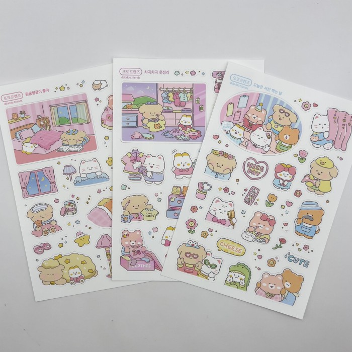 Zestaw naklejek kawaii idealne do journalingu i scrapbookingu