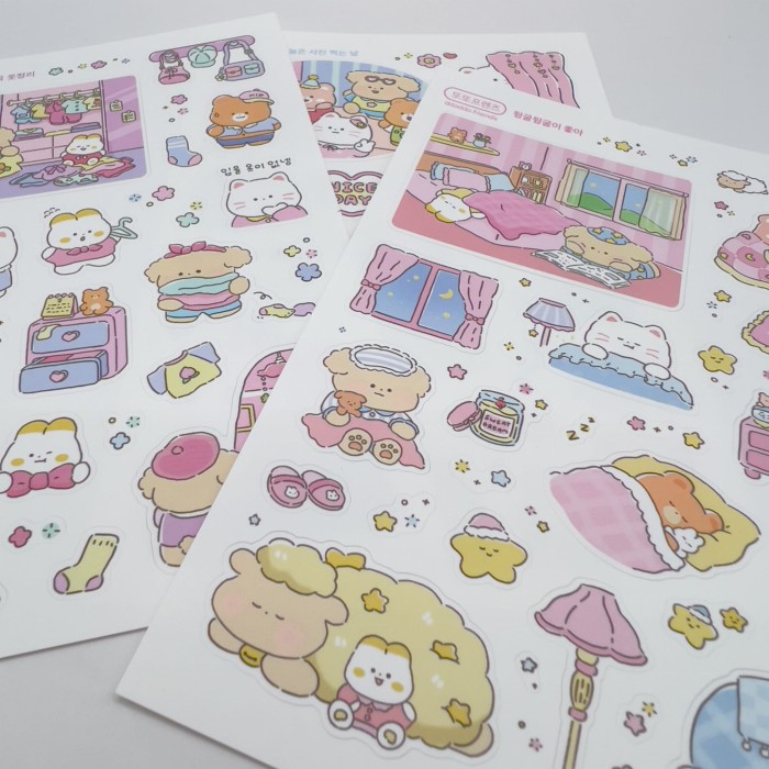 Zestaw naklejek kawaii idealne do journalingu i scrapbookingu