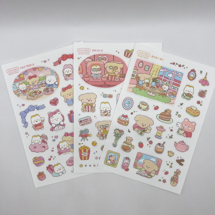 Zestaw naklejek kawaii idealne do journalingu i scrapbookingu