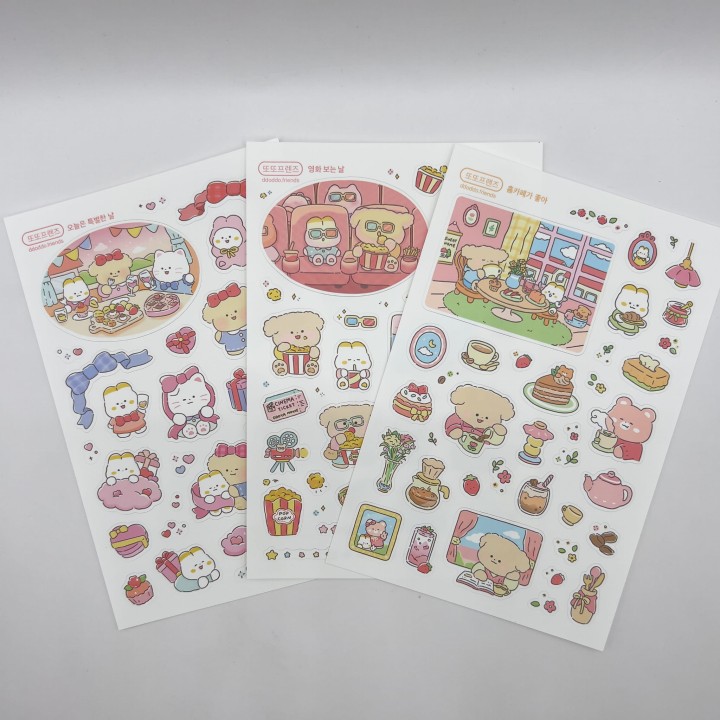 Zestaw naklejek kawaii idealne do journalingu i scrapbookingu