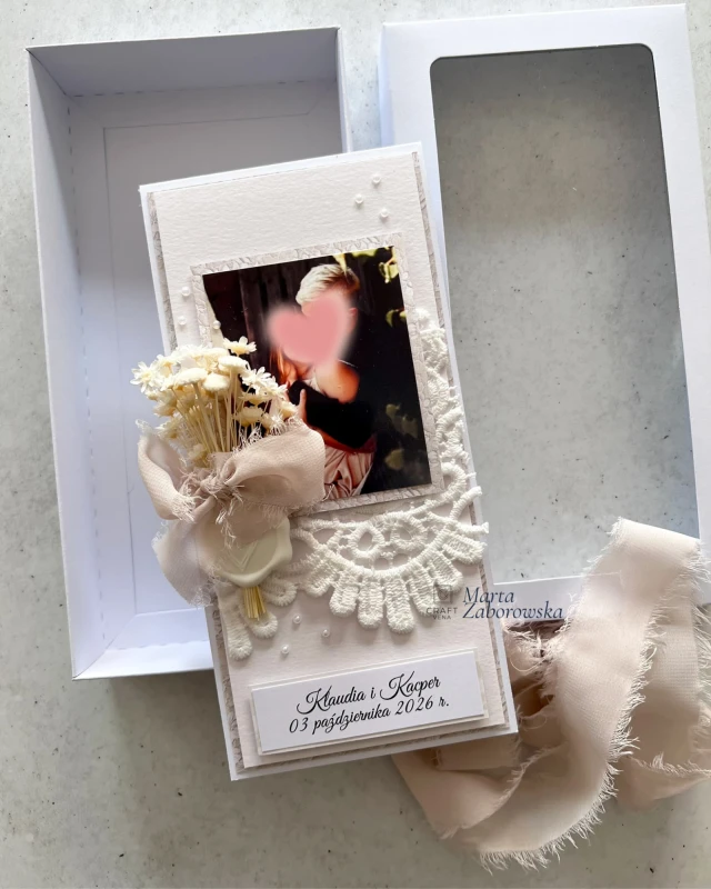 personalizowana kartka ślubna ze zdjęciem