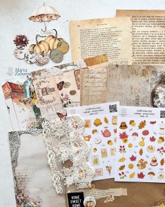 Autumn Stories – jesienny zestaw do junk journalingu z papierami vintage, naklejkami Craftvena i ozdobnymi dodatkam