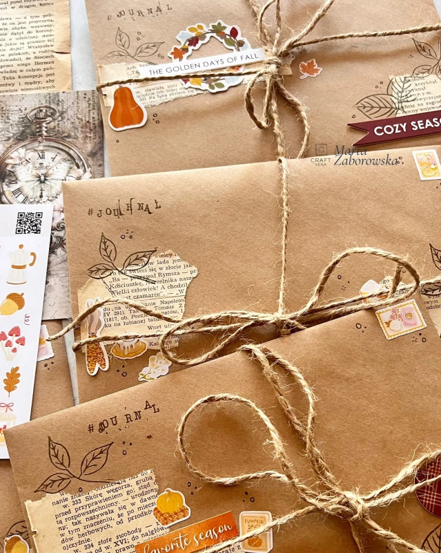 Autumn Stories – jesienny zestaw do junk journalingu z papierami vintage, naklejkami Craftvena i ozdobnymi dodatkam