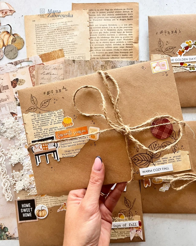 Autumn Stories – jesienny zestaw do junk journalingu z papierami vintage, naklejkami Craftvena i ozdobnymi dodatkam