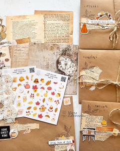 Autumn Stories – jesienny zestaw do junk journalingu z papierami vintage, naklejkami Craftvena i ozdobnymi dodatkam