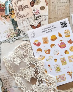 Autumn Stories – jesienny zestaw do junk journalingu z papierami vintage, naklejkami Craftvena i ozdobnymi dodatkam