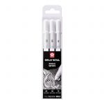 SA404 białe długopisy żelowe Sakura