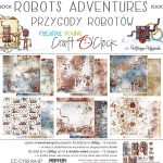 CC-CY05-RA-07 zestaw papierów Robots Adventures Craft O'Clock