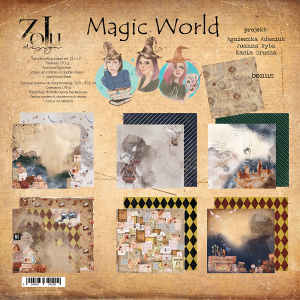 MW-KOL12 zestaw papierów Magic World Zoju Design
