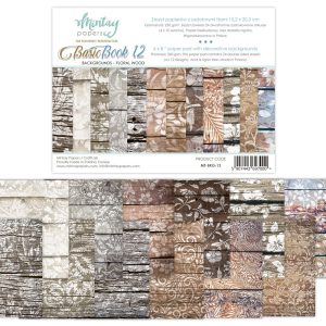 MT-BKG-12 Backgrounds Floral Wood Mintay Papers