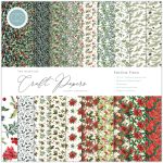 CCEPAD011 Essential Craft Papers 12x12 Inch Paper Pad Festive Flora