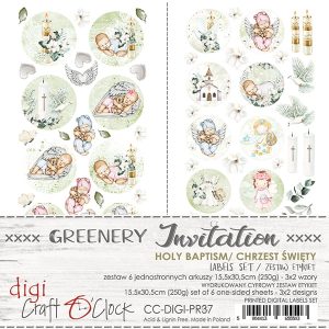 CC-DIGI-PR37 Craft O'Clock; Greenery Invitation